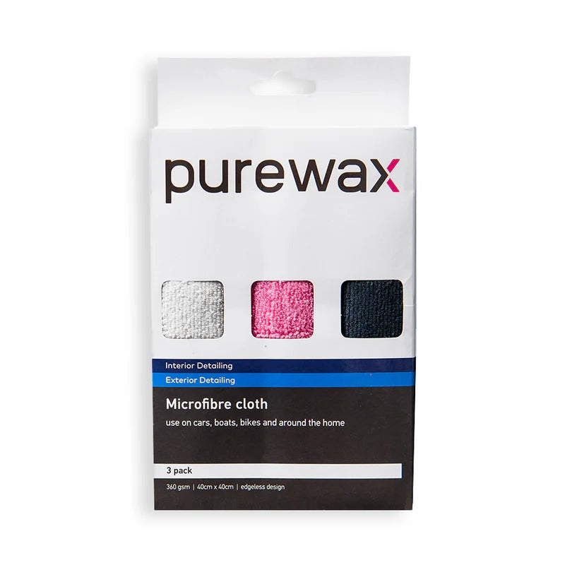Purewax Microfibre Cloth 3 pack